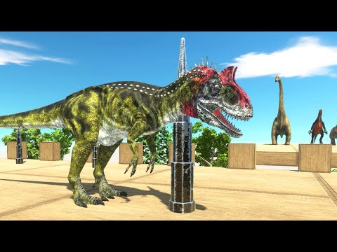 Carnivore Dinosaur VS Herbivore Dinosaur in Piercer Trap Challenge - Animal Revolt Battle Simulator