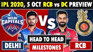 IPL 2020 MATCH 19 RCB vs DC – Preview and Prediction Playing 11 DC vs RCB Delhi Capitals  Bangalore