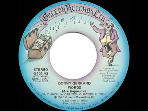 1976 Donny Gerrard - Words (Are Impossible)