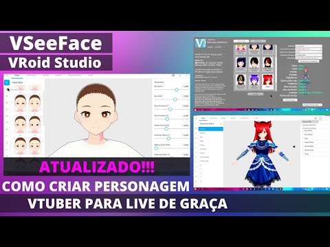 Tutorial Como criar Personagem Vtuber para Live de GRAÇA! VRoid Studio, VSeeFace | 2022 | PT-BR