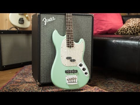Fender American Performer Mustang Bass with Rosewood Fretboard 2018 - Present - Satin Surf Green image 5