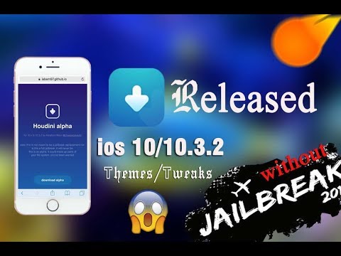 Houdini for ios 10 to 10.3.2 released | Theme / Tweak idevice without jailbreak iPhone , ipod , ipad