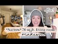 *TINY* 70 Sq Ft Living Room/Entryway Makeover On A Budget!