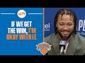 Jalen Brunson speaks on playing 48 minutes in Knicks Game 5 victory over Heat | CBS Sports