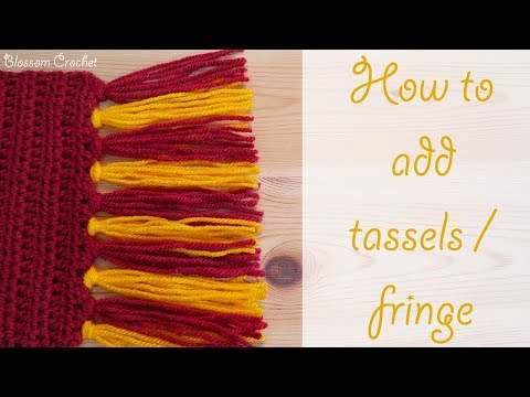 Absolute Beginner Crochet Series Ep 10: How to add tassels / fringe to your projects