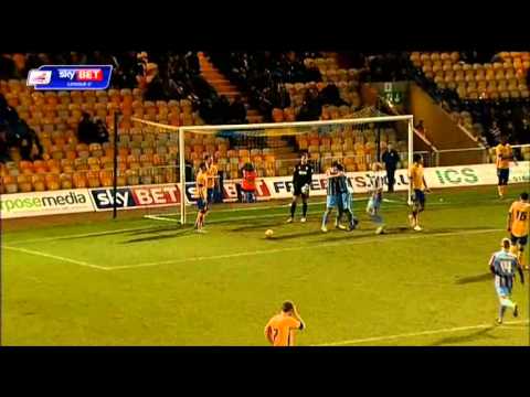 Paul Hayes' second goal for Scunthorpe against Mansfield Town - January 2014