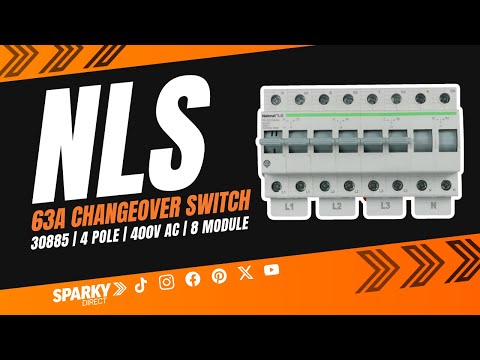 NLS 30885 | Commutatore a 4 poli 63 A 400 V CA | 8 moduli