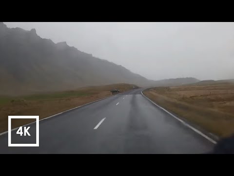 Relaxing Drive in the Rain Sounds in Iceland, Binaural Ambience for ...