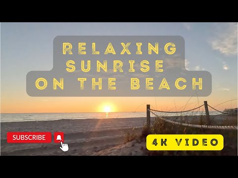 Relaxing Golden Sunrise on the Beach #2 (4K HD Video)