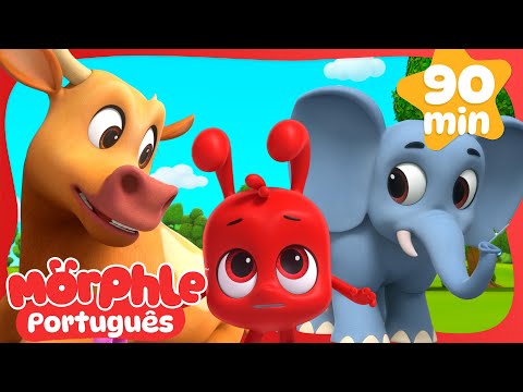 Morphle Encontra Animais Gigantes! | MARATONA DE ANIMAIS COM MORPHLE! | Desenhos Animados Infantis