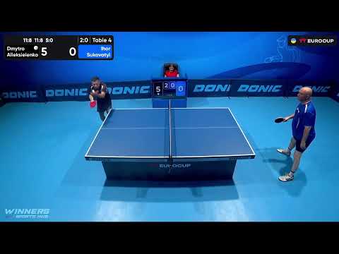 13:15 Dmytro Alieksieienko  - Ihor Sukovatyi 12.07.2023 TTEuro.Cup Ukraine Professional. TABLE 4