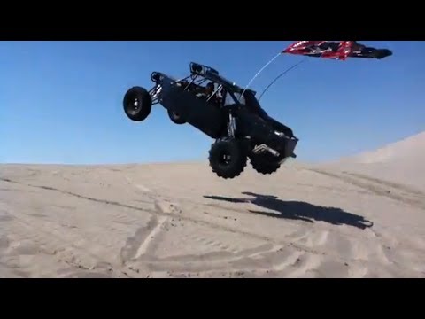 Sand Dunes, St. Anthony - Supercharged Sand Rail Jumps Choke Cherry