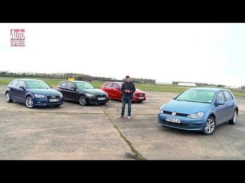 Volkswagen Golf vs Mercedes A-Class vs Audi A3 vs BMW 1 Series - Auto Express