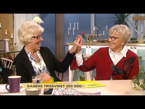 High five! Systrarna Gun och Kerstin efter Trissvinsten - Nyhetsmorgon (TV4)