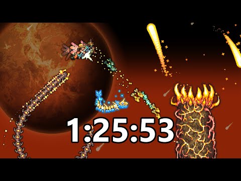 Terraria - Master Hardcore Moon Lord Speedrun 1:25:53 (Random Seed, NMA)
