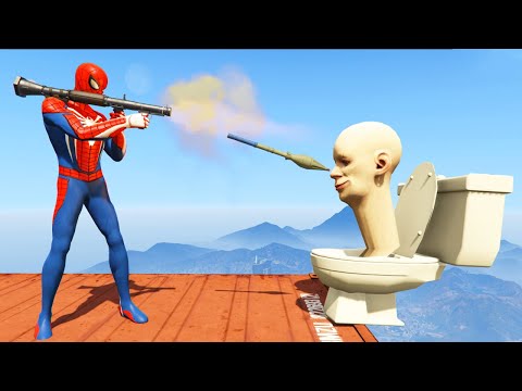 GTA 5 SPIDERMAN & Skibidi Toilet Water Fails (Jumps, Ragdolls & Euphoria Physics) #3