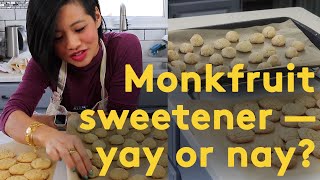MONKFRUIT SWEETENER vs REGULAR SUGAR / Which is best for baking? / sugar substitute test & review