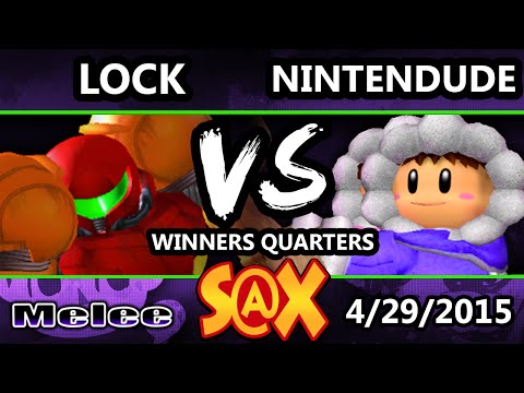 S@X - Lock (Samus) Vs. Nintendude (Purple, Ice Climbers) SSBM Winners Quarters - Smash Melee