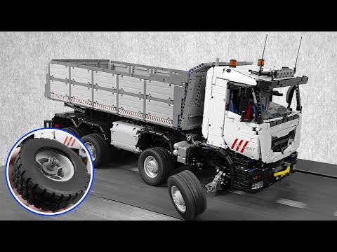Dump Truck 8x8 in treadmill – Iveco Trakker | Lego Technic