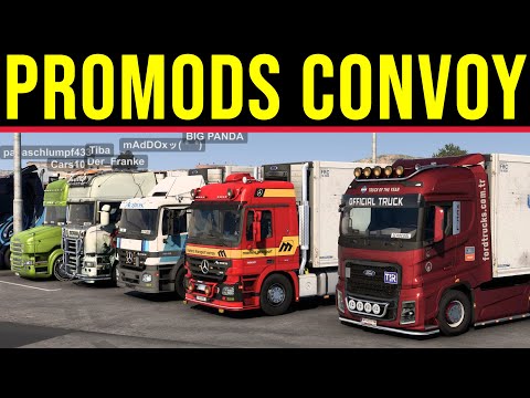ETS2 ProMods 2.60 Convoy I Feldbinder KIP Trailer 🔴 LIVE [2082] EURO TRUCK SIMULATOR 2