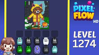 Pixel Flow Level 1274 Solution Walkthrough