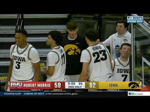 Brendan Hausen FROM THE LOGO vs. Robert Morris | Iowa Basketball