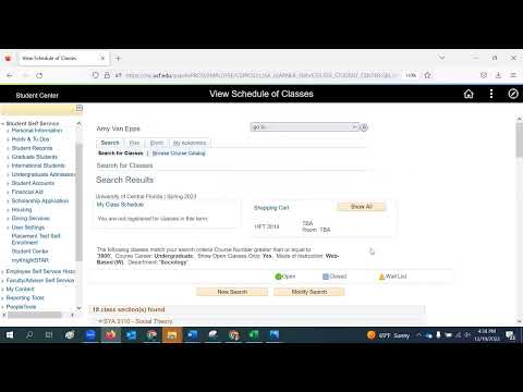 Using The Myucf Class Schedule Search