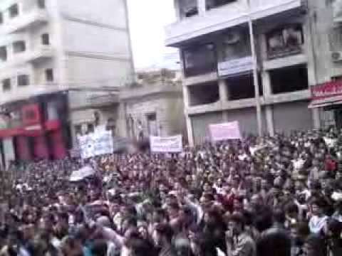 مظاهرة في مدينة بانياس في ريف طرطوس في الجمعة "العظيمة"