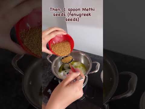 Coconut hair oil with curry leaves, fenugreek(methi) and kalonji seeds at home.