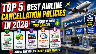 Top 5 Best Airline Cancellation Policies in 2026 ✈️ Save Money Before You Cancel!