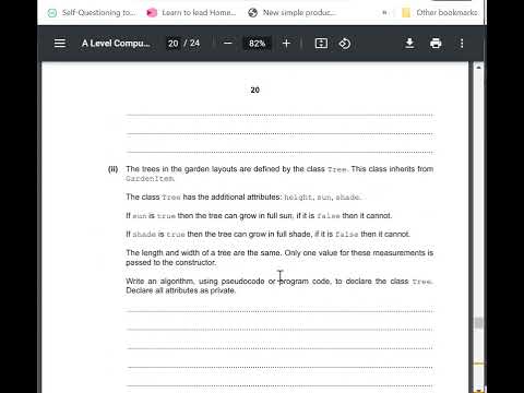 9618 CIE A-Level Different OOP Scenario Questions