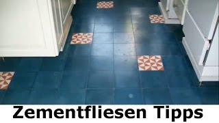 Zementfliesen  reinigen Tipps und Tricks vom Stein-Doktor Reinigung und Pflege