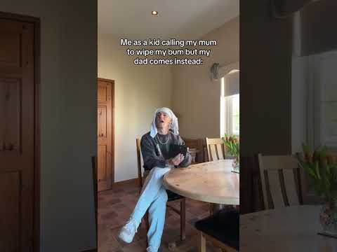 ME AS A KID CALLING MY MUM TO WIPE MY BUM BUT MY DAD COMES INSTEAD #relatable #comedy #shorts