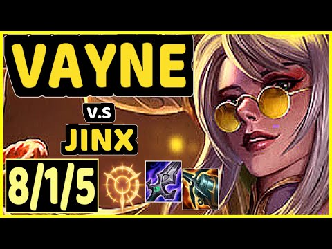 VAYNE vs JINX - 8/1/5 KDA BOTTOM ADC GAMEPLAY - KR Ranked DIAMOND