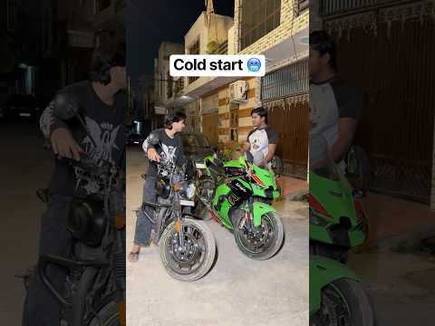 Cold start hori ha 🥶💀💯                           #zx10r #relatable #coldstart #race #algorithm