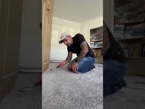 3 STEPS TO FIT YOUR CARPET #diy #homeimprovement #flooring #carpet #howto #shorts