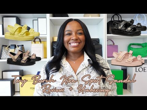 TORY BURCH KIRA SPORT SANDALS UNBOXING + REVIEW | COMFORTABLE AND AFFORDABLE DAD SANDALS