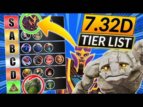 NEW UPDATED HEROES TIER LIST for Patch 7.32D - EVERY Position 4 Pick - Dota 2 Guide