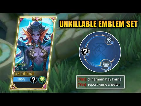 100% UNKILLABLE!! THIS KARRIE NEW EMBLEM IS A CHEAT (Must try!) | MLBB