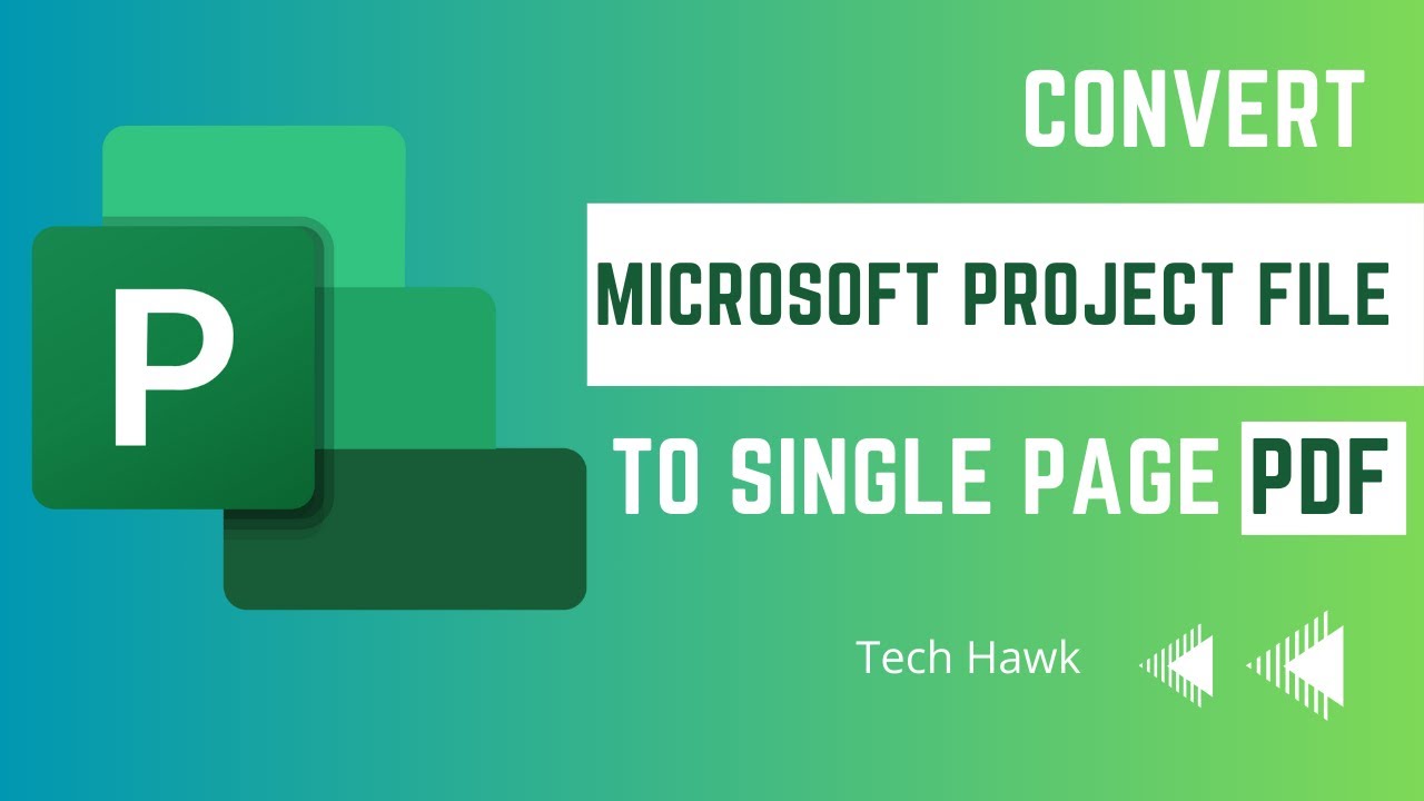 How to Convert Microsoft Project File to Single Page PDF | .mpp file to .pdf Easy Way for MS Project