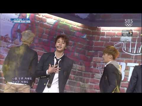 16.02.2014 BTS -- Interview + Boy in Luv @ SBS Inkigayo