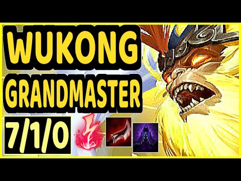 HARAMBE (WUKONG) - 7/1/0 KDA GAMEPLAY - NA Ranked GRANDMASTER