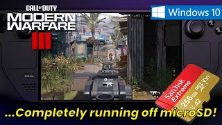Steam Deck: Call of Duty Modern Warfare III Beta (Windows 10 To Go MicroSD Card Only!)