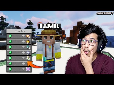 Beating Minecraft But YouTubers Trade OP Items
