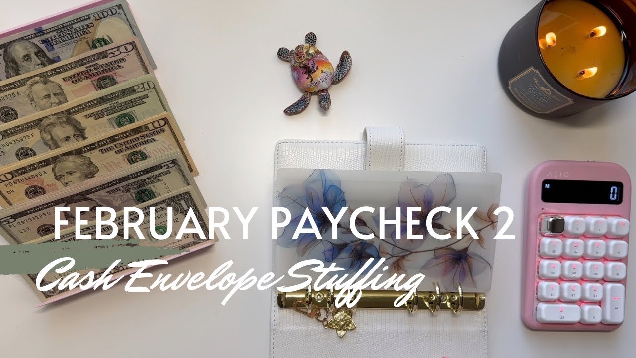 February 2025 Budget | Cash Envelope and Sinking Fund Stuffing | Paycheck 2 | 25 Year Old Budgeter