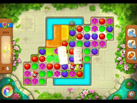 GardenScapes Level 3444 no boosters (18 moves)