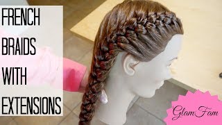 How to French Braid with Weave | How to braid
