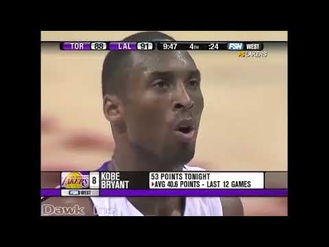 Kobe Bryant unleashes the black mamba venom for a career high 81 points vs Raptors