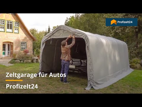 Zeltgarage Garagenzelt 3,7x3,7x2,4m Tragbar Gerätezelt Mit Pvc
