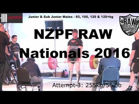 NZPF RAW Nationals 2016 | 605kg @ 92.8kg, 21y/o